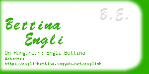 bettina engli business card